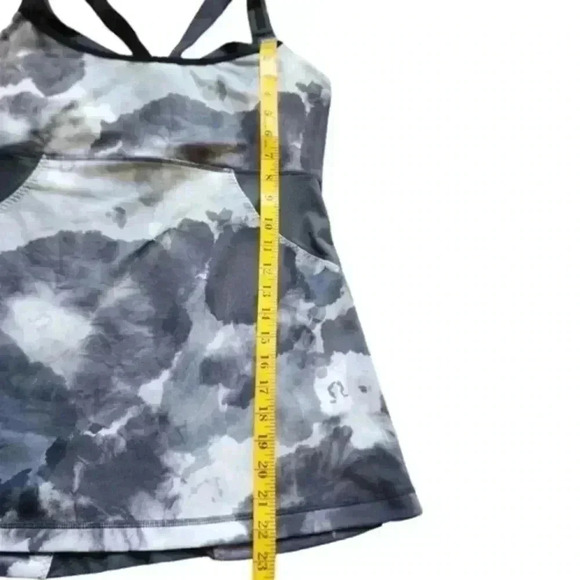 Lululemon Cross My Heart Tank Top White Coal Tinted Canvas Super Women's Medium - Picture 13 of 13